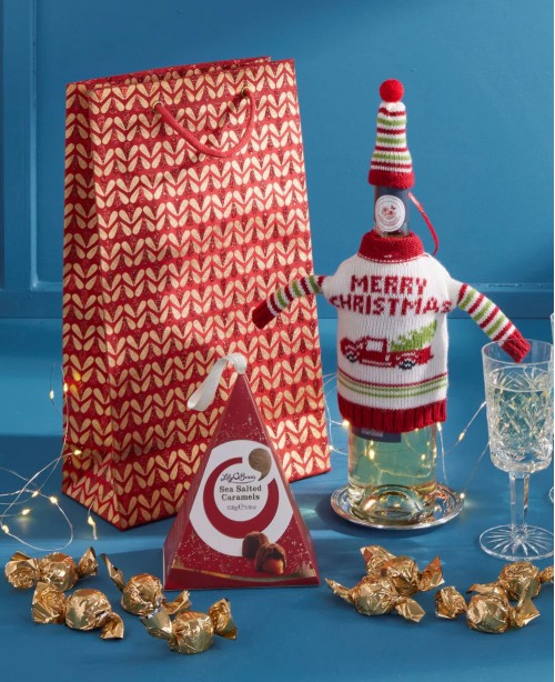 Festive Thanks with White Wine Gift Bag <br/>(Christmas Hamper)